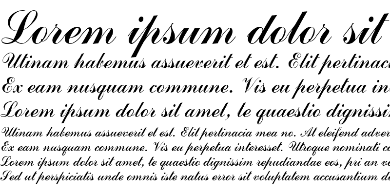 Sample of CommScriptTT Italic