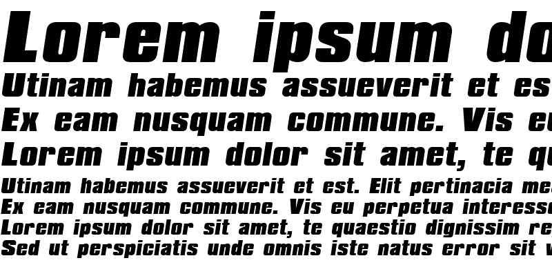 Sample of Compacta ICG Black Italic