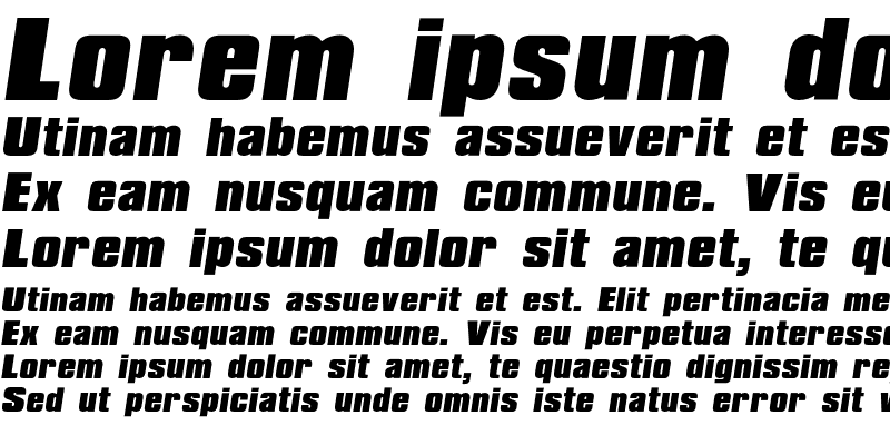 Sample of CompactaICG Black Italic