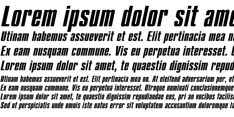 Sample of CompactC Bold Italic