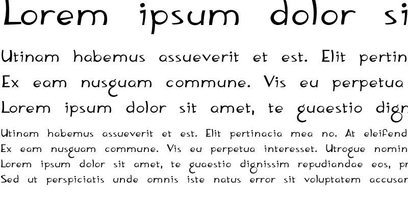 Sample of Concetta's Font