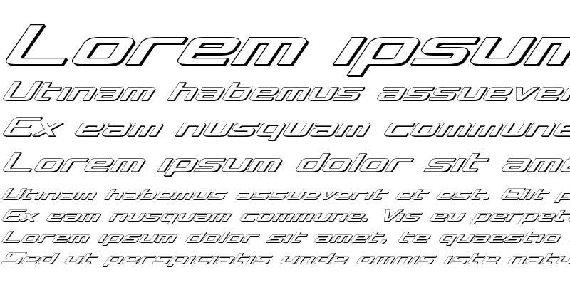 Sample of Concielian 3D Italic