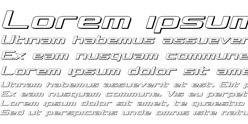 Sample of Concielian 3D Semi-Italic