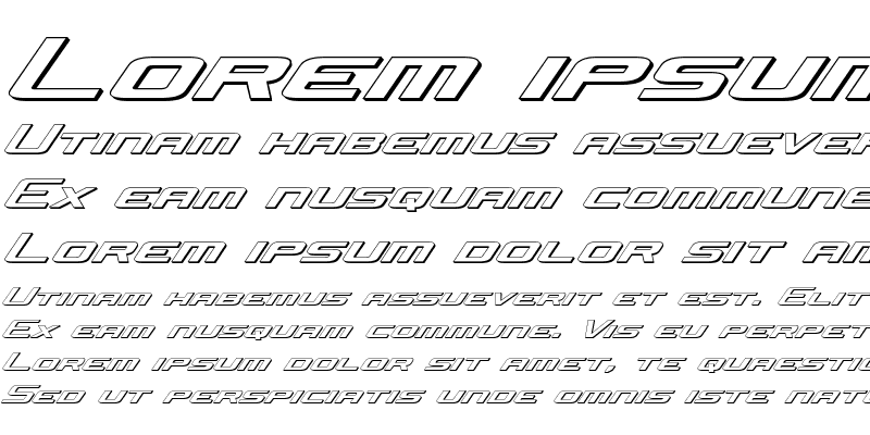 Sample of Concielian Jet 3D Italic Italic