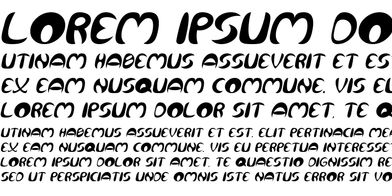 Sample of Concoid Italic