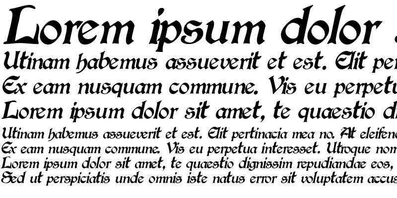Sample of ConcordiaSSK Italic