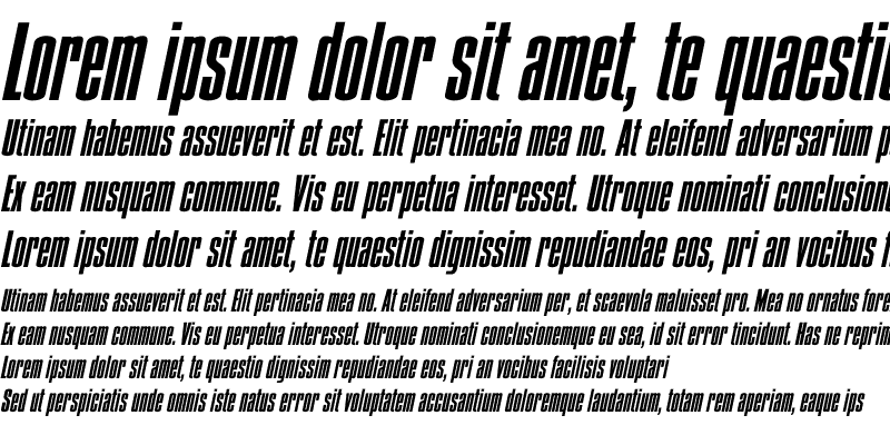 Sample of Condens Bold Italic