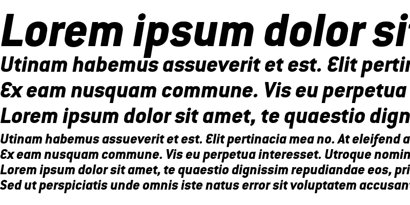 Sample of Conduit ITC ExtraBold Italic