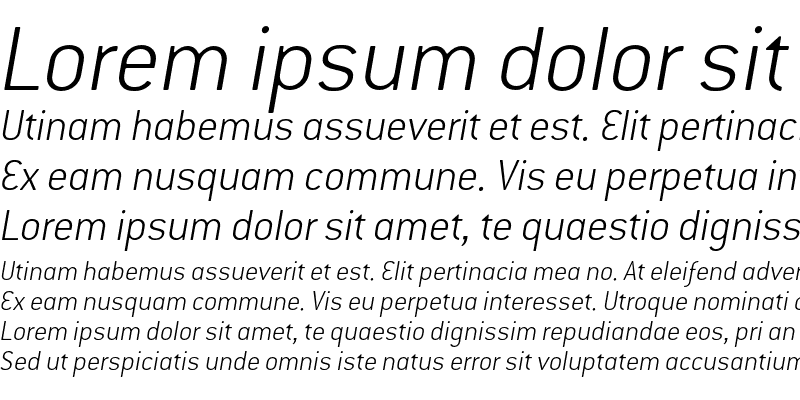 Sample of Conduit ITC ExtraLight Italic