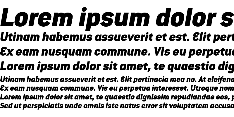 Sample of ConduitITC Black Italic