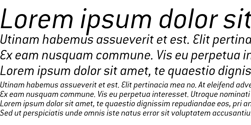 Sample of ConduitITC Light Italic