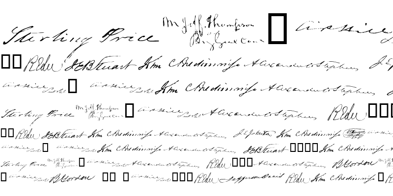 Sample of Confederate Signatures Regular