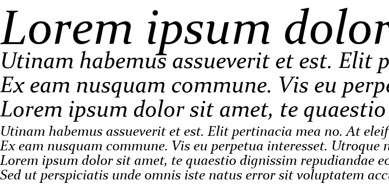 Sample of Constantia Italic