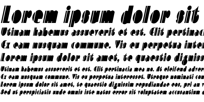 Sample of ContemporaryCondensed Italic