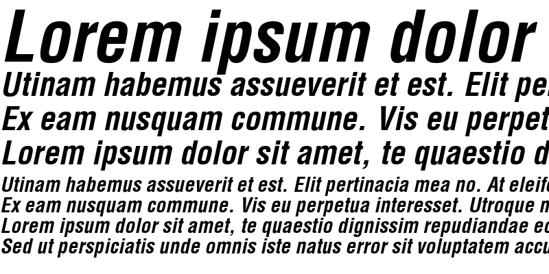 Sample of Context Condensed SSi Bold Condensed Italic