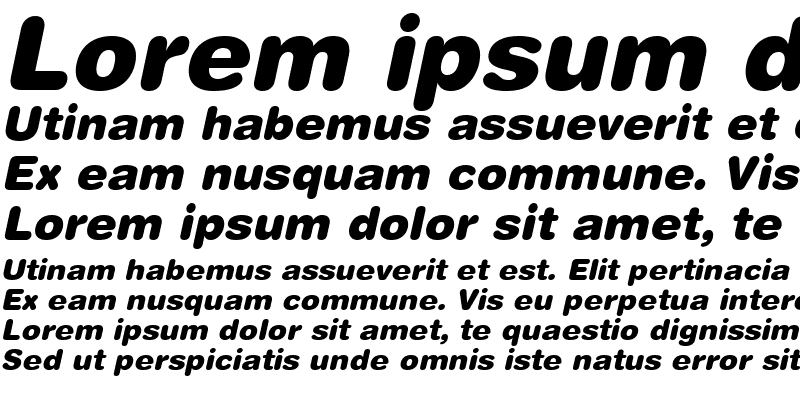 Sample of Context Rounded Black SSi Black Italic