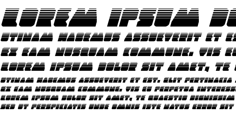Sample of Contour of Duty Halftone Italic Italic
