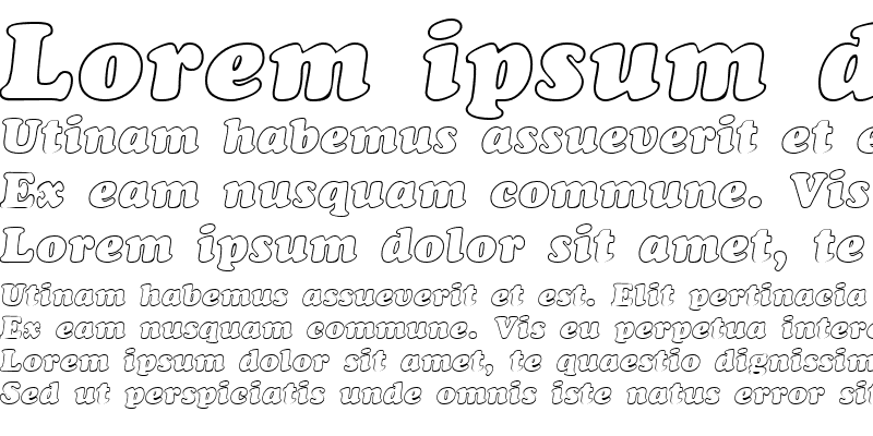 Sample of Cookie Hollow Italic