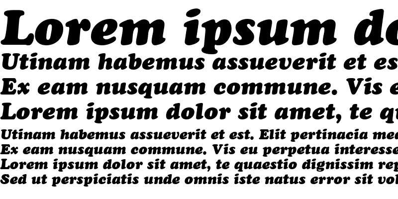 Sample of CooperBlack LT Italic