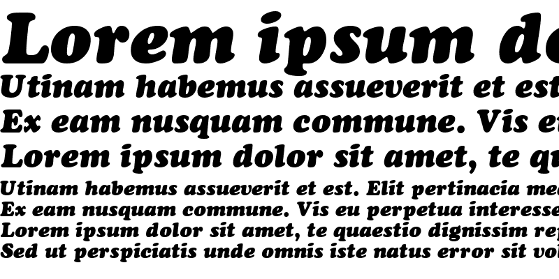 Sample of CooperBlackSSK Italic