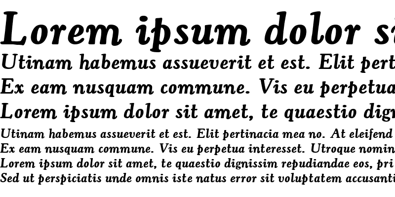 Sample of CooperOldStyURWTDem Italic