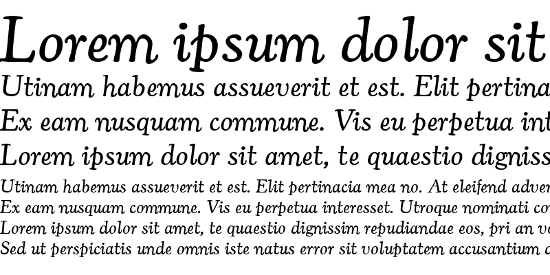 Sample of CooperOldStyURWTLig Italic