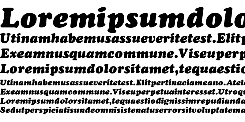 Sample of CooperSSK Bold Italic