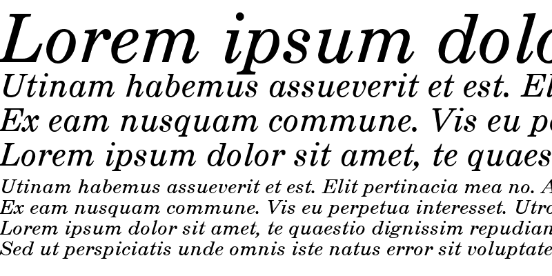Sample of Copenhagen Italic