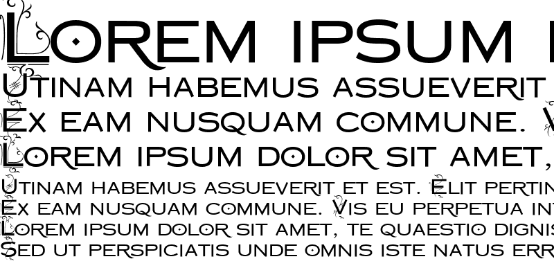 Sample of Copperplate Deco Medium Sans