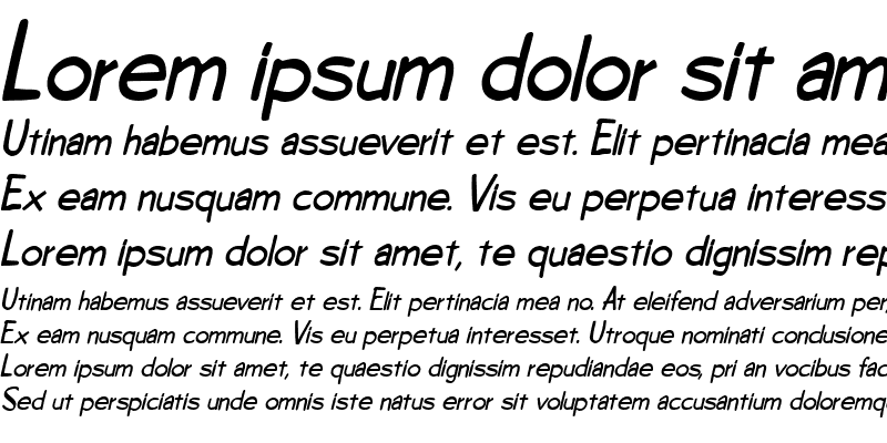Sample of Copybook-Condensed Bold Italic