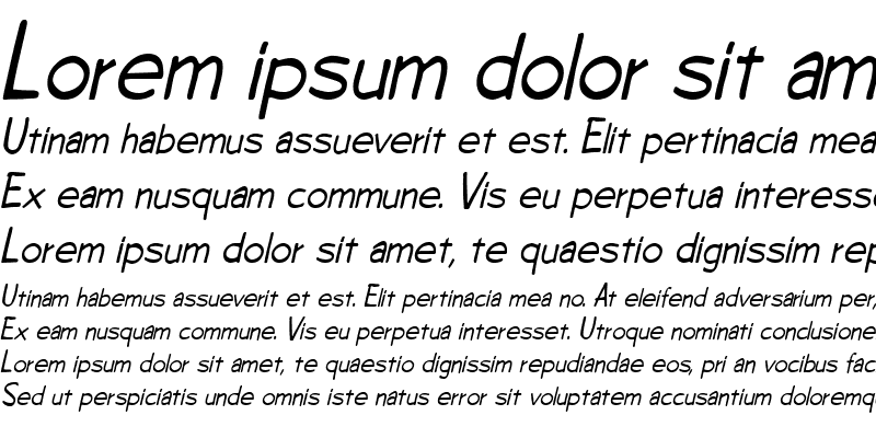 Sample of Copybook-Condensed Italic