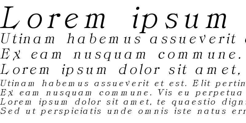 Sample of Cordella Italic
