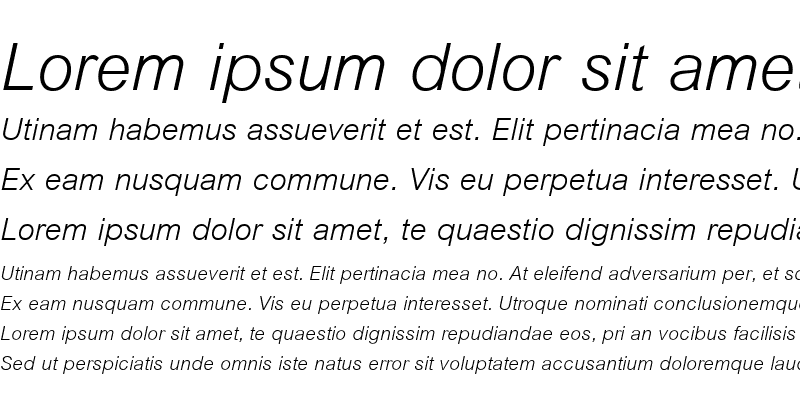 Sample of CordiaUPC Italic