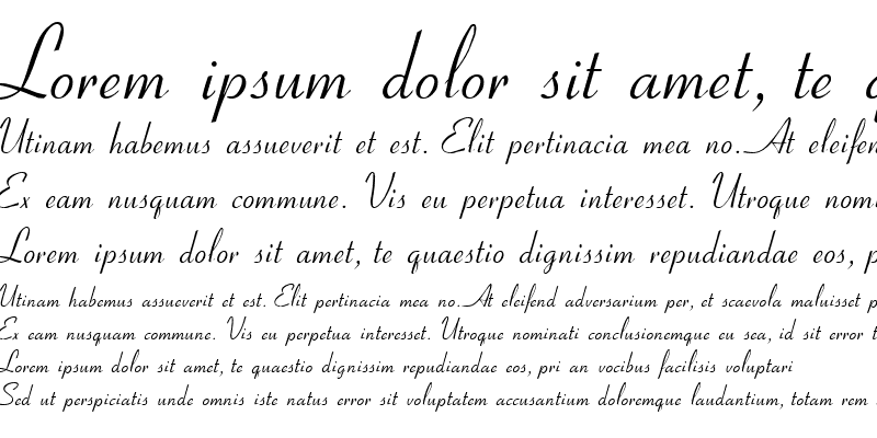 Sample of Cornet Script