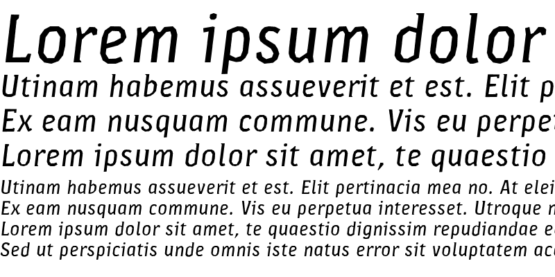 Sample of Cornwall Medium Italic