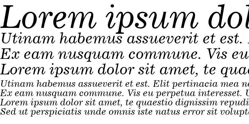 Sample of Corona LT Italic