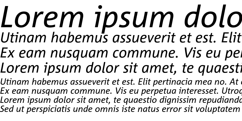 Sample of Corpid Italic