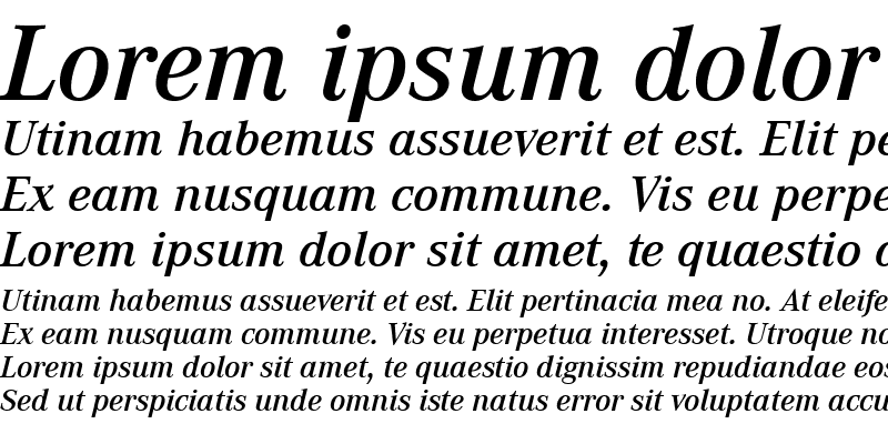 Sample of CorpoADem Italic