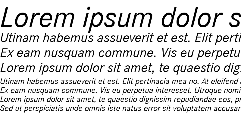 Sample of CorpoS Italic