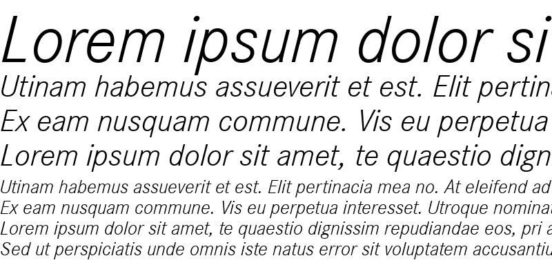 Sample of CorpoSLig Italic