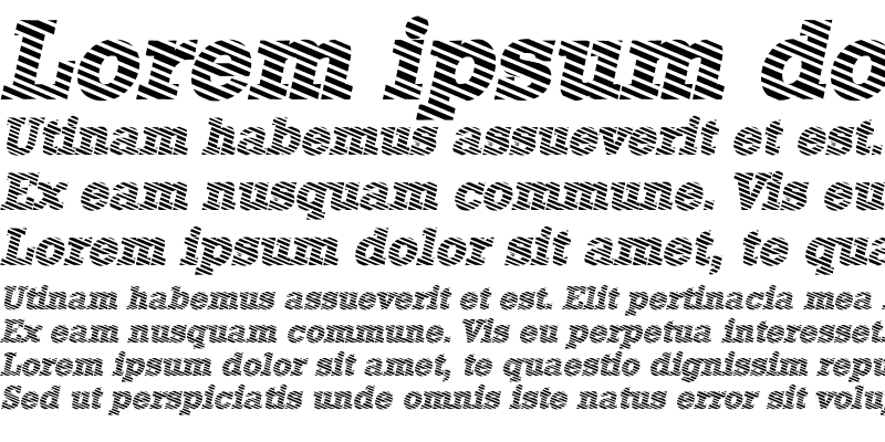 Sample of Corrugated SF Bold Italic