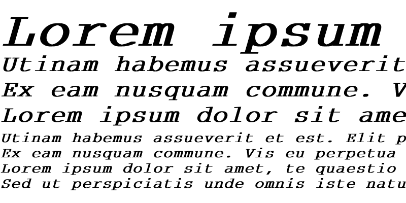 Sample of CourDL Bold Italic