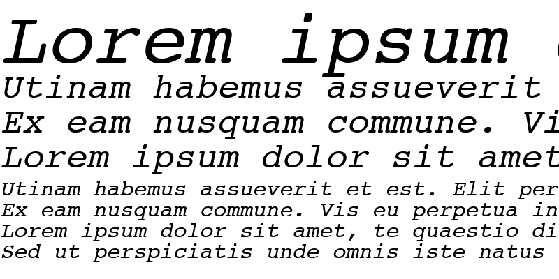 Sample of Courier Italic