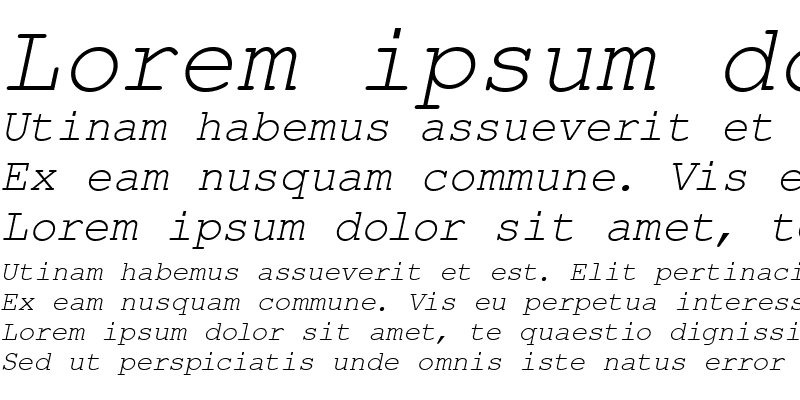 Sample of Courier-PS Italic