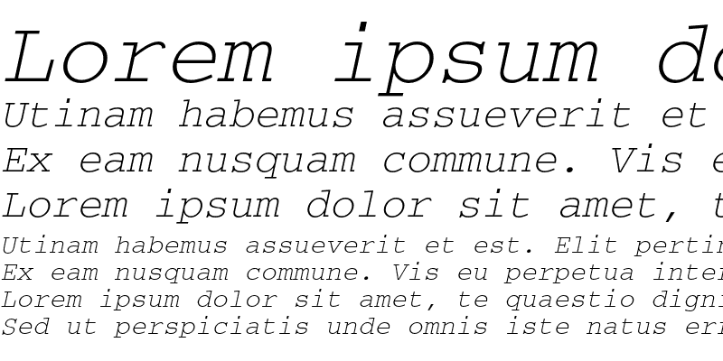 Sample of CourierC Italic