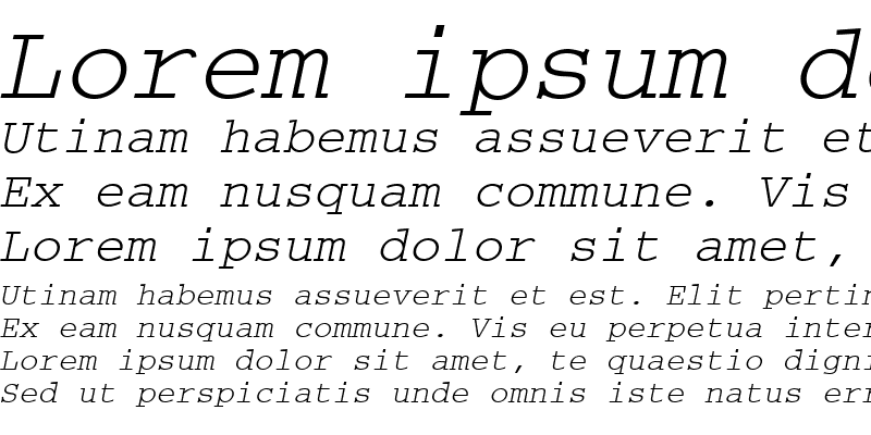 Sample of CourierCyr Italic