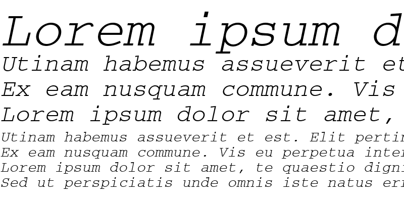 Sample of CourierEe Italic