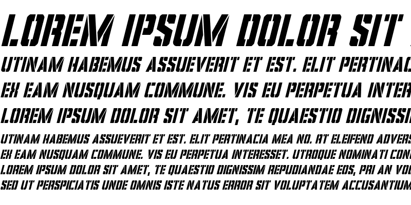 Sample of Covert Ops Condensed Italic