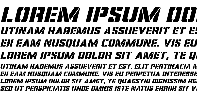 Sample of Covert Ops Expanded Italic