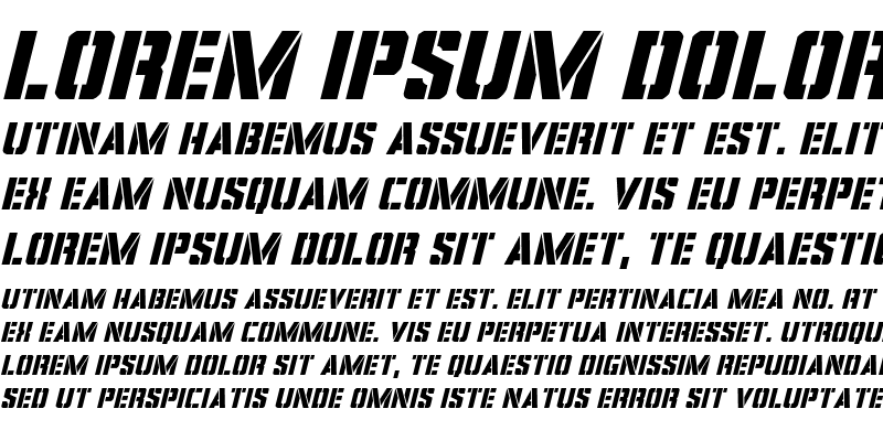 Sample of Covert Ops Italic Italic